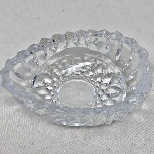 Vintage Clear Crystal Class Small Trinket Dish Storage Ashtray Retro Decor MCM